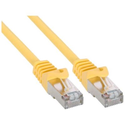 INLINE C&acirc;ble patch, s-ftp, cat.5e, jaune, 5m, &reg;