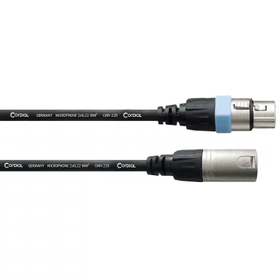 CORDIAL C&acirc;ble pour microphone  7,5 m REAN XLR femelle/XLR m&acirc;le noir XLR femelle/XLR m&acirc;le
