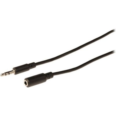VALUELINE C&acirc;ble rallonge audio Jack 3,5 mm m&acirc;le vers Jack 3,5 mm femelle 3,00 m noir