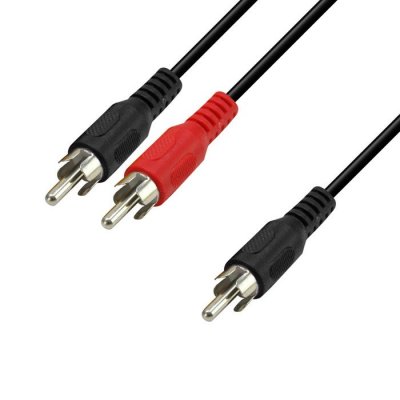 WAYTEX Cable RCA Audio St&eacute;r&eacute;o 1 x RCA m&acirc;le vers 2 x RCA m&acirc;le 1,50m