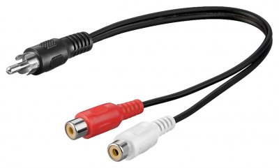 GOOBAY Cable rca male vers 2 rca femelle