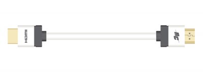 REAL CABLE C&acirc;ble  HDMI Cable plat Blanc 1 m&egrave;tre 