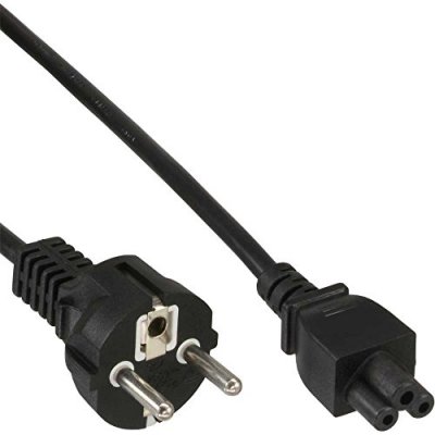 INTOS ELECTRONIC AG C&acirc;ble r&eacute;seau pour notebook, inline&reg;, raccord de c&acirc;bles en 3 p&ocirc;l., noir, 5m