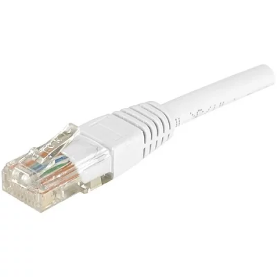 CUC C&acirc;ble RJ45 CAT 5e ECO U/UTP - Blanc - (0,15m)