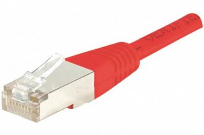 DEXLAN C&acirc;ble RJ45 CAT6 F/UTP - Rouge - (1,0m)