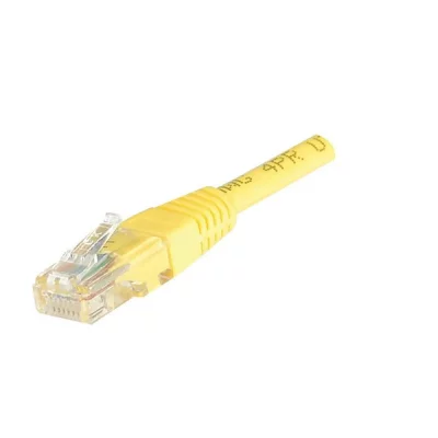EXC C&acirc;ble RJ45 patch U/UTP CAT 5e Jaune - 2,00m