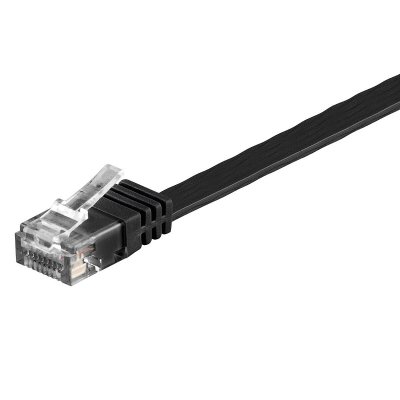 GOOBAY C&acirc;ble RJ45 plat cat&eacute;gorie 6 U/UTP 15 m (Noir)