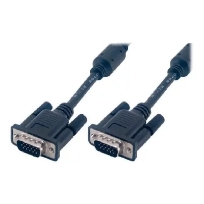 MCL C&acirc;ble S-VGA HD15 m&acirc;le / m&acirc;le surblind&eacute; 3 coax + 9 fils - 50m Noir
