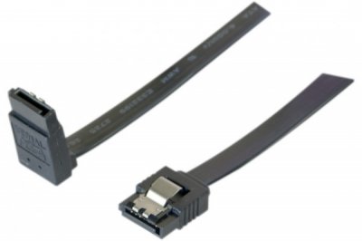 DEXLAN C&acirc;ble sata 6GB/s coud&eacute; haut slim s&eacute;curis&eacute; (noir) - 50 cm &nbsp;