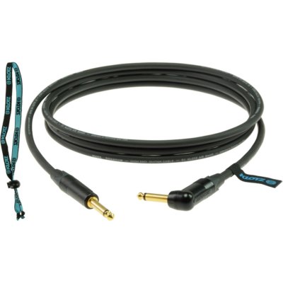 KLOTZ C&acirc;ble Titanium Jack TS m&acirc;le coud&eacute;/m&acirc;le droit Neutrik, 4.5m C&acirc;ble