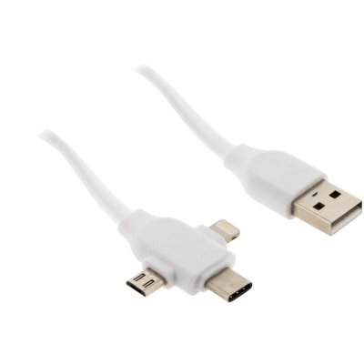ZENITECH C&acirc;ble triple t&ecirc;te usb, usb c, lightning