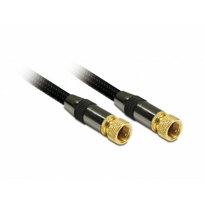 METRONIC C&acirc;ble TV premium satellite coaxial fiches F m&acirc;le-m&acirc;le 1.5m
