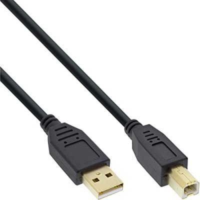 INLINE C&acirc;ble usb 2.0, &reg;, a &agrave; b, noir, contacts or, 3m