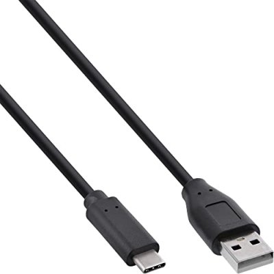 INLINE C&acirc;ble usb 2.0 &reg;, type c m&acirc;le &agrave; m&acirc;le, noir, 2 m