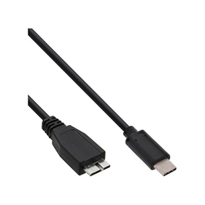 INLINE C&acirc;ble usb 3.1 &reg;, type c m&acirc;le &agrave; micro-b m&acirc;le, noir, 1,5 m