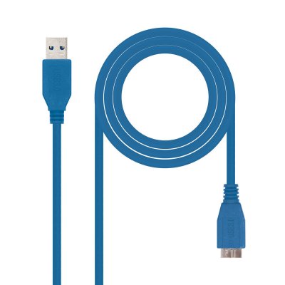 NANOCABLE C&acirc;ble USB-A 3.0 M&acirc;le vers Micro-USB 3.0 M&acirc;le 1m - Couleur Bleu
