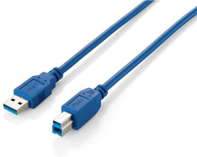 EQUIP C&acirc;ble USB-A Male vers USB-B Male 3.0 - Nickel&eacute; - Longueur 1 m.