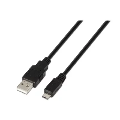 AISENS C&acirc;ble usb(a) vers micro usb(b) 2.0  0.8m noir
