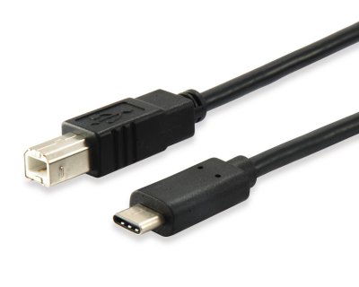 EQUIP C&acirc;ble USB-B M&acirc;le vers USB-C M&acirc;le 2.0 1m
