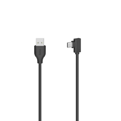 HAMA C&acirc;ble USB-C, m&acirc;le USB-C - m&acirc;le USB-A, 90&deg;, USB 2.0, 480 Mbit/s, 0,75m