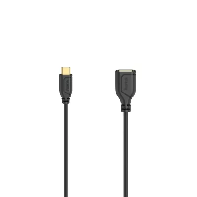 HAMA C&acirc;ble USB-C OTG Flexi-Slim , USB 2.0, 480 Mbit/s, noir, 0, 15 m - Neuf