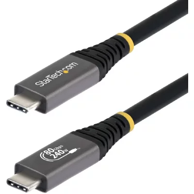 STARTECH C&acirc;ble USB-C .com 1m USB4 80 Gbps 240W PD 8K 120Hz DP2.1 Noir