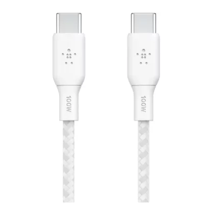 BELKIN C&acirc;ble USB-C vers USB-C 3 m - Blanc -  Boost Charge