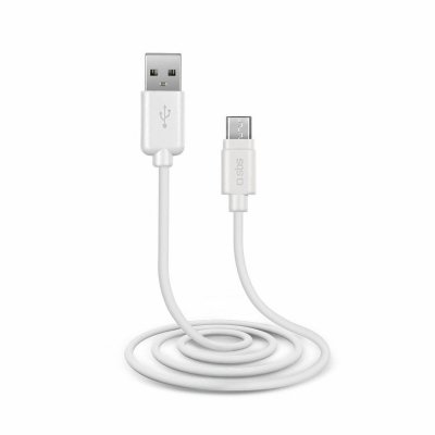 SBS C&acirc;ble USB C&acirc;ble de donn&eacute;es USB 2.0 - Micro-USB blanc