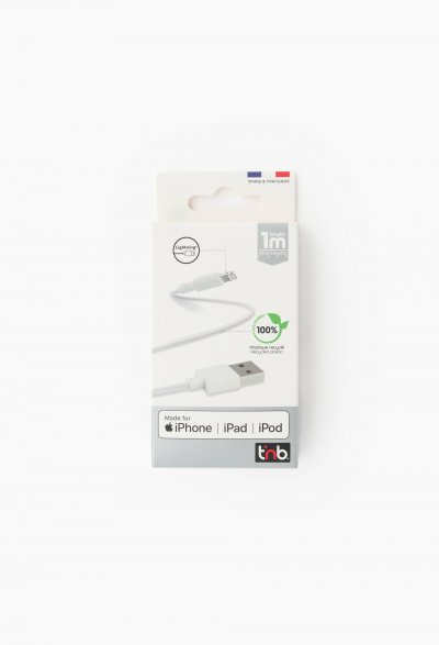 C&acirc;ble Usb / Lightning 1m - Blanc - T'nb