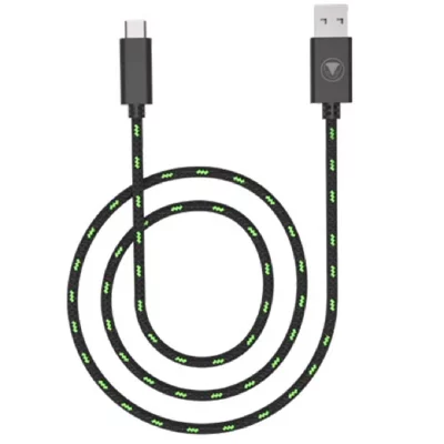 SNAKEBYTE C&acirc;ble Usb Type-c 5 M&egrave;tres  Noir Et Vert