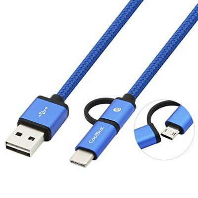 COOLBOX C&acirc;ble usb vers micro usb et usb c  coo-cab-u2mc
