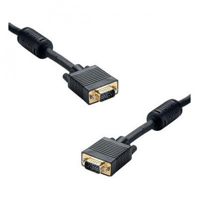 CABLE VGA M M 5M C&acirc;ble VGA HD-15 M&acirc;le pour HD-15 M&acirc;le 5 m Noir et or 