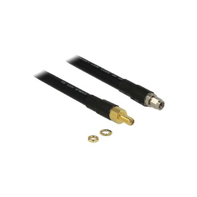 DELOCK C&acirc;ble Wifi  4043619130122 Rp-sma 0,4 M Noir