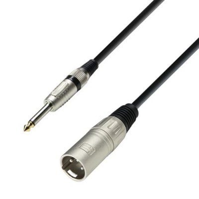 ADAM HALL C&acirc;ble xlr Macho a jack 6,3 Mono 3mts