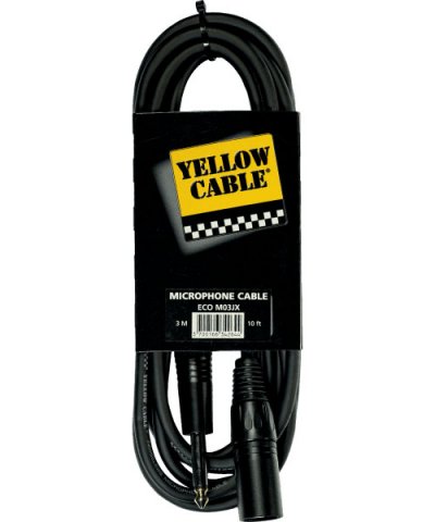 YELLOW CABLE C&acirc;ble XLR m&acirc;le Jack m&acirc;le 3m - Yellow c&acirc;ble M03JX