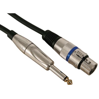 HQ POWER C&acirc;ble xlr - xlr femelle vers jack 6.35 mm - mono - 10 m