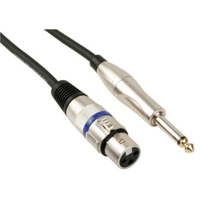 HQ POWER C&acirc;ble xlr - xlr femelle vers jack 6.35 mm - mono - 6 m