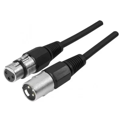 HQ POWER C&acirc;ble xlr - xlr m&acirc;le vers xlr femelle - 1 m - noir