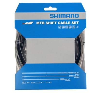 SHIMANO C&acirc;bles de d&eacute;railleur  (VTT, c&acirc;ble en acier inoxydable) - Noir