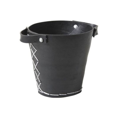 AUBRY GASPARD Cache-pot en pneu recycl&eacute; 20 x 20 x 19,5 cm