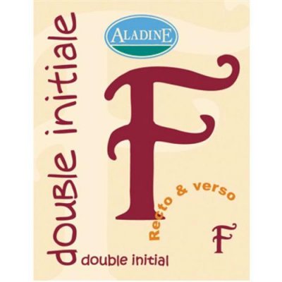  Cachet double initiale F 2 cm - Aladine - couleur variant