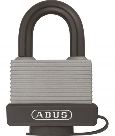 ABUS Cadenas &agrave; cl&eacute; - &eacute;tanche - corps et anse gain&eacute;s - socle PVC - gris 
