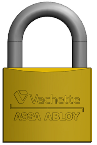 VACHETTE Cadenas &agrave; cl&eacute; laiton ajax largeur 40 mm sur num&eacute;ro 13153E 