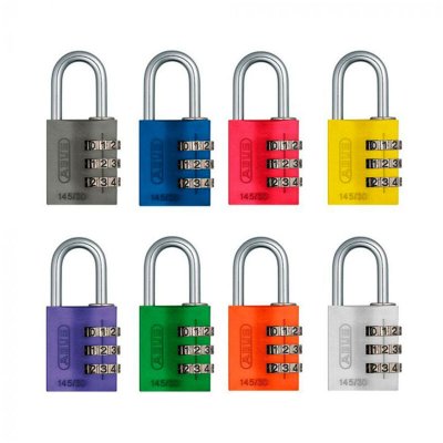 ABUS Cadenas &agrave; code - en aluminium - 3 molettes - 30 mm - vert - 145 