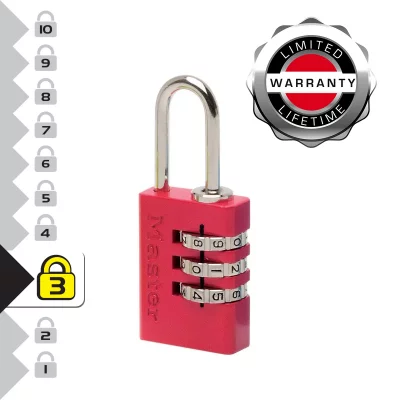MASTER LOCK Cadenas &agrave; combinaison - 20mm - aluminium et acier - coloris assortis