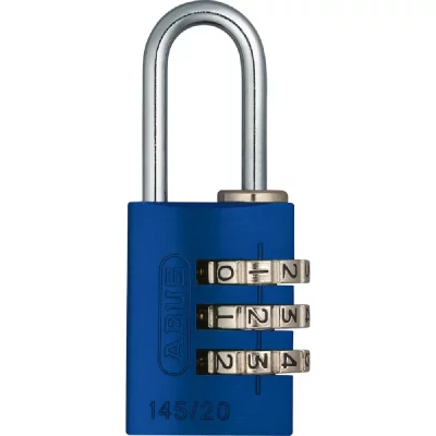 ABUS Cadenas &agrave; combinaison  aluminium 145/20 Bleu Lock-Tag - 46605