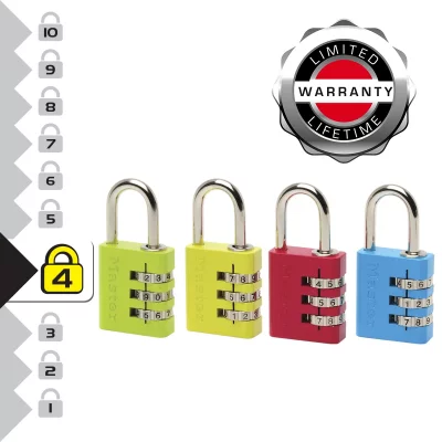 MASTER LOCK Cadenas &agrave; combinaison  aluminium, l.30 mm