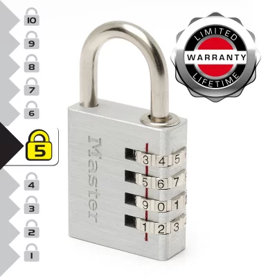 MASTER LOCK Cadenas &agrave; combinaison programmable aluminium largeur 40 mm