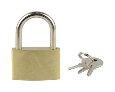 BRUDER MANNESMANN Cadenas Br&uuml;der Mannesmann M 413-35 or-jaune avec serrure &agrave; cl&eacute;