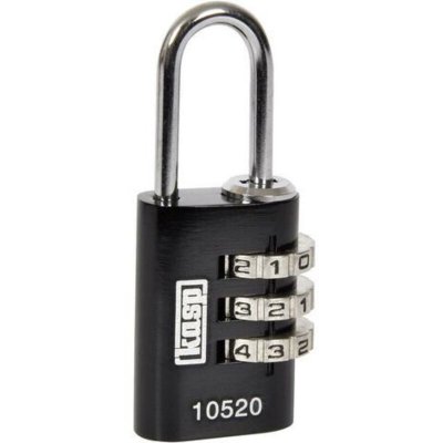 KASP Cadenas  K10520BLAD noir avec serrure &agrave; combinaison